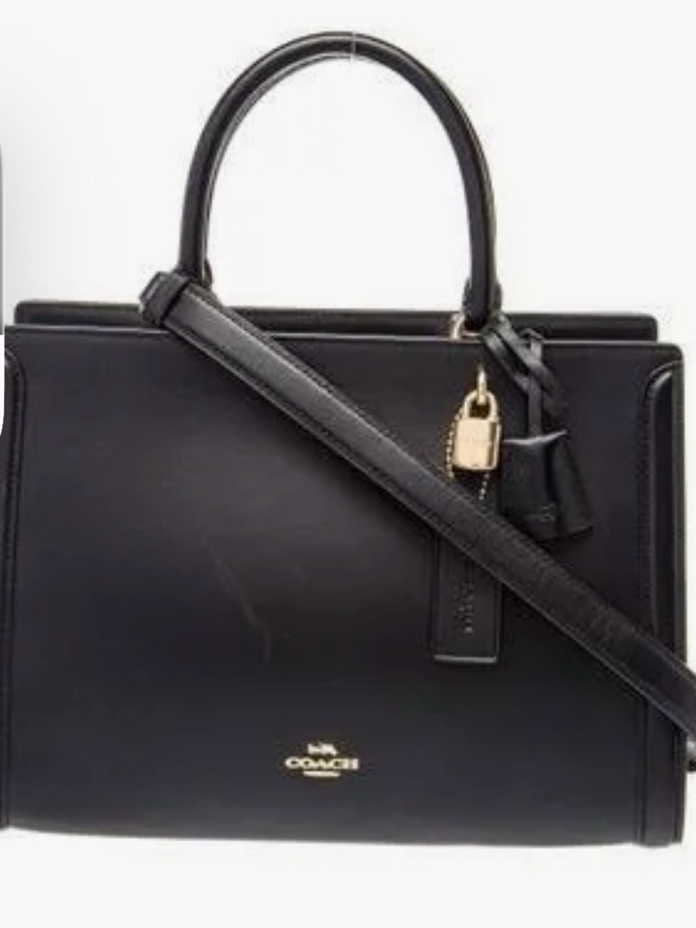 Coach Zoe Structured Carryall with Gold Hardware - cross body or handbag